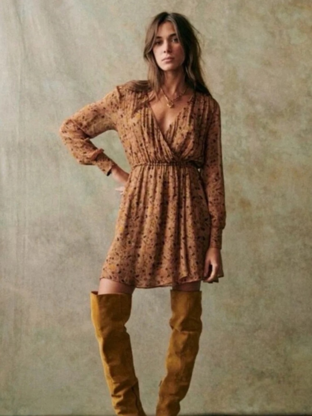 Sezane Barbara Dress 70s Floral - Size 4